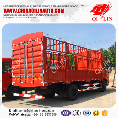 8 tons payload fence cargo truck for food transport