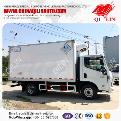 Left hand drive refrigerated freezer truck with Commins engine