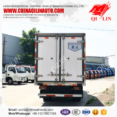 Mobile refrigerator container truck for ice-cream transport