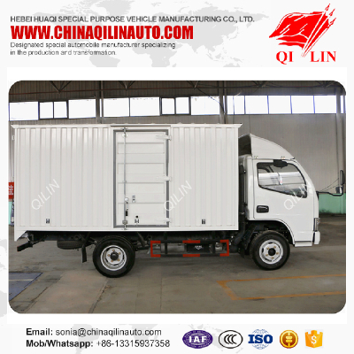 Dongfeng 4X2 box peddle truck with side door open