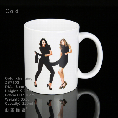 Shandong Magic gift hot water heat sensitive color changing mugs