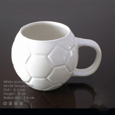 Shandong Creative design ceramic shaped coffee mug with handle