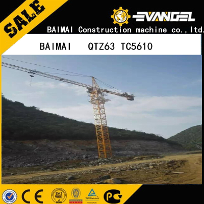 56m Jib Lenght, Tip Loading 1.0 Ton Tower Crane 5610