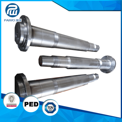 Customized forged ISO 34CrNiMo6 steel pinion shaft from factory