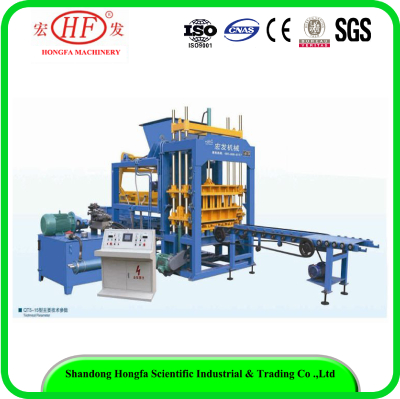 QT5-15 full automaticconcrete curb stone paver brick making machine