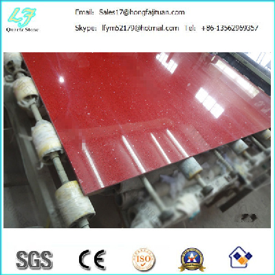 High polished artificial quartz stone , big size quartz slab