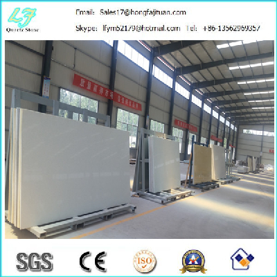 Manufactured quartz stone slab , sparkle polished quartz stone countertop price