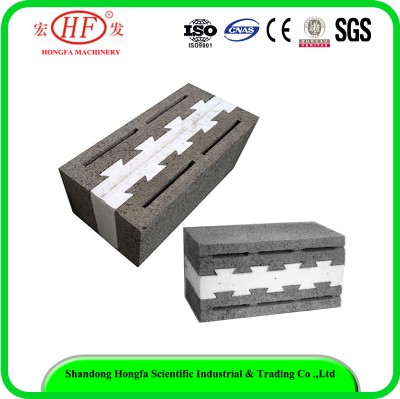 QT10-15 large EPS insulation concrete hollow block making machine
