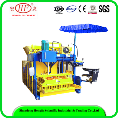 Large hydraulic pressure mobile concrete block machine, slice bricks, lego brick separator hydraform