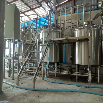 Complete micro brewery 1500l system with 3000l stainless steel jacketedfermenter tank