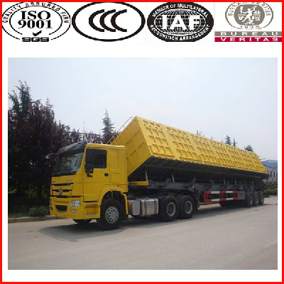 Military trailer factory supply!3 axles tractor tipper trailer, tippersemi trailer