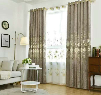 Factory directly supply sheer voile fabric curtain