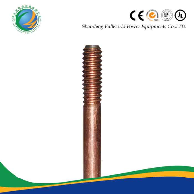 Threaded copper weld steel ground rod