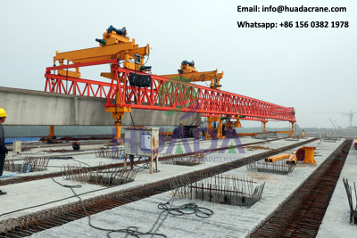 300 ton railway beam launcher machine erecting girder