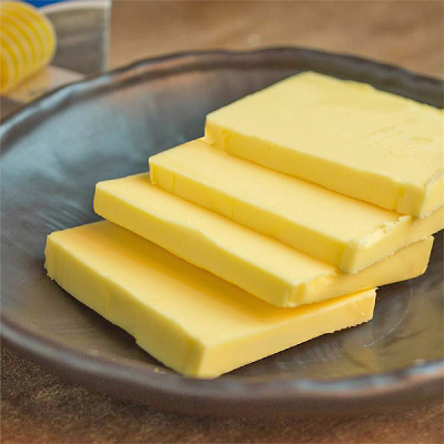 Sweet-cream butter unsalted fat mass fraction 72.5%