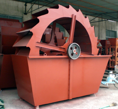 Wheel bucket sand washing machine