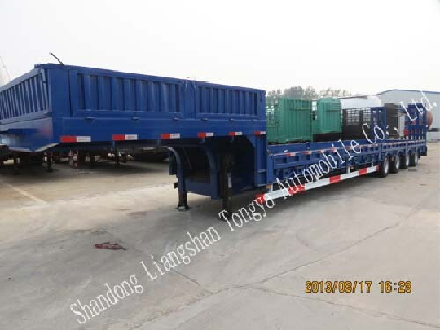 China high qality 3 axles 60ton enclosed gooseneck trailer