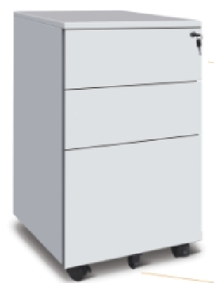 Small Movable Cabinet under desk with three drawers
