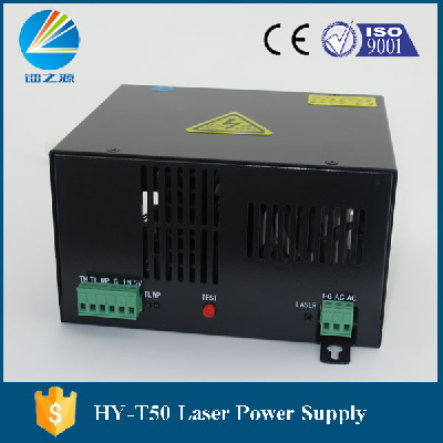 Jinan hongyuan t50 Co2 50w laser power supply for mini cutting and engraving machine