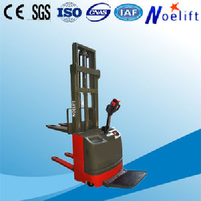 Load capacity 2500kg battery power pallet stacker with PU wheels