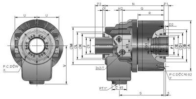 SH-100 medium solid rotary oil cylinder