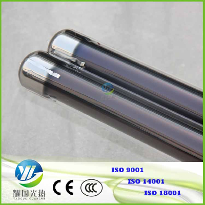 All glass 3 target coating solar evacuated tubes