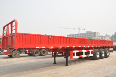 HOT Sale!!! 12.5M Three-axle Dropside Semi Trailer