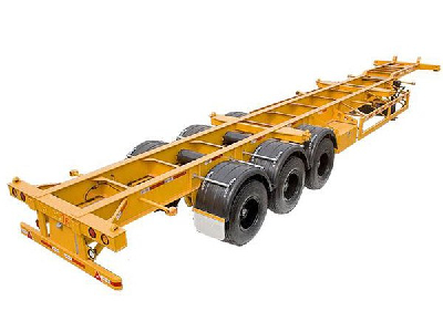 best-selling 3 axle 40ft skeleton semi trailer for transporting container