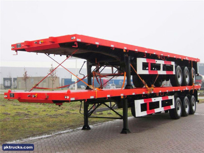 Hot sale 2 or 3 axles flatbed container semi trailer