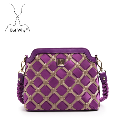 small woven handbag geometric women Hip-Hop messenger bag