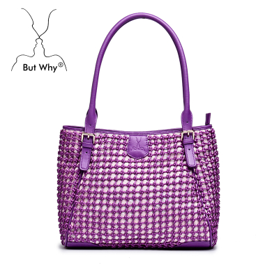 Hollow out weaving tote bag custom handbag