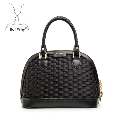 Black Casual Shell Top Handle Handbag
