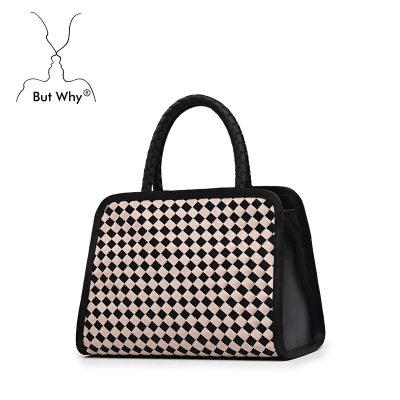 fashion plaid luxury lady tote handbag