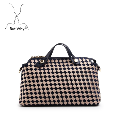 Butwhy Knitting zipper nylon pillow handle handbag