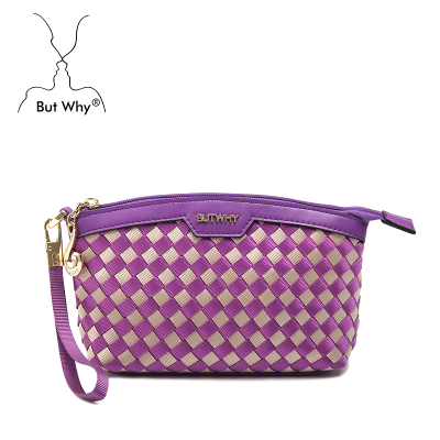 Butwhy handwoven zipper lady Wristlets clutch bag