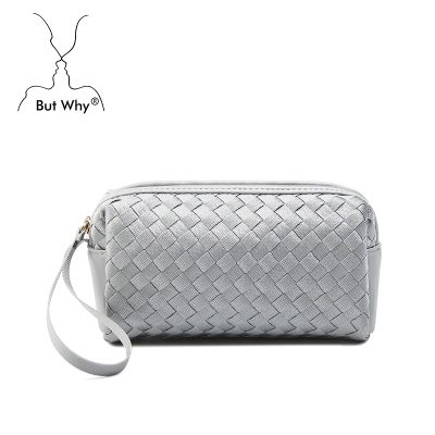 Butwhy handwoven women wristlets knitting zipper pocket