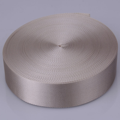 Wholesale 1 inch beige flat nylon webbing