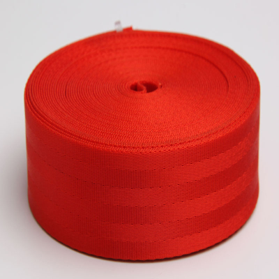 Eco-friendly 2 inch red nylon webbing for car seat belt