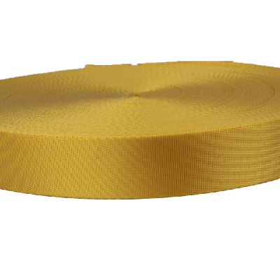 Wholesale 50mm yellow flat nylon webbing