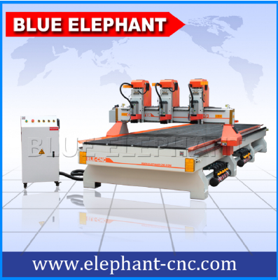 1660 Multi-heads cnc wood cutting machine with 3 heads