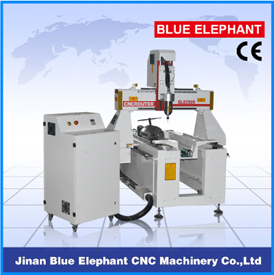 ELE-0508 4 axis mini cnc rotary engraving machine with DSP controller