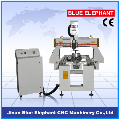 ELE-0508 mini cnc rotary engraving machine with 4 axis DSP controller