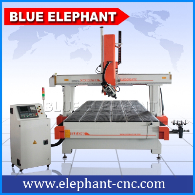 ELE 2050 ATC woodwork cnc router machine , 4 axis wooden carving machinewith cnc machine price