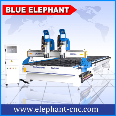 2055 3d separate heads cnc wood carving machine , 3 axis cnc wood routermachine for furniture making