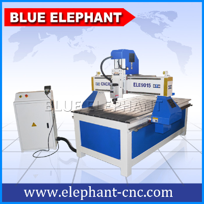 ELE 9015 Aluminum Cutting Machine , advertising 4 axis wooden door cnc router with CE certificates