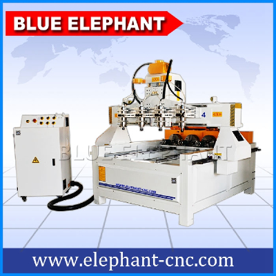 800*900*200mm working size multi head cnc router , 4 head cnc wood carving machine , 4-axis wood cnc router