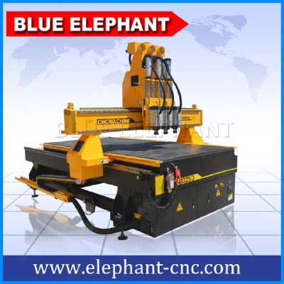 ELE 1325 multi-heads cnc router furniture equipments , wood working furniture machines with 3 spindles
