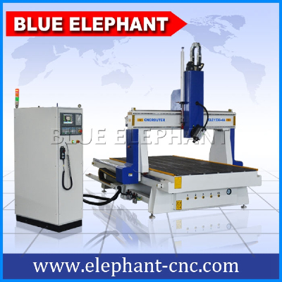 ELE-1530 4 axis 3d carving cnc router with Rotary Device in China