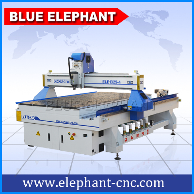 ELE 1325 High quality 4 axes rotary axis cnc router 1325 , 4 axis wood cnc router for soft metal , aluminum , MDF
