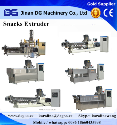 Automatic Snacks Food Twin Screw Extruder  and Single Screw Extruder
